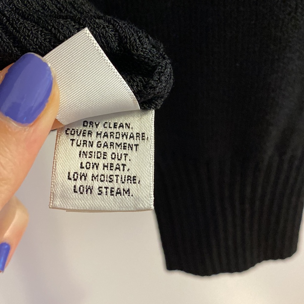 St. John Caviar Collection Black Knit Cardigan SP - Picture 6 of 7